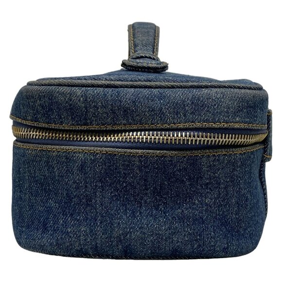 Auth CHANEL - Blue Denim Vanity Bag - Picture 2 of 16